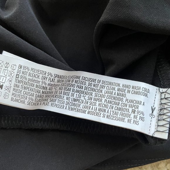 Black Bodycon Dress with Front Lace Up Size Small - Picture 6 of 8